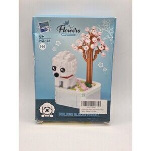 Zuanma Flowers Building Block Series 217pc (White Dog Flower Lego) Kids Toys